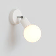 IP65 Modulair Outdoor Wall Light with Adjustable Joint and Unbreak-a-Ball Shatterproof Sphere Shade - White