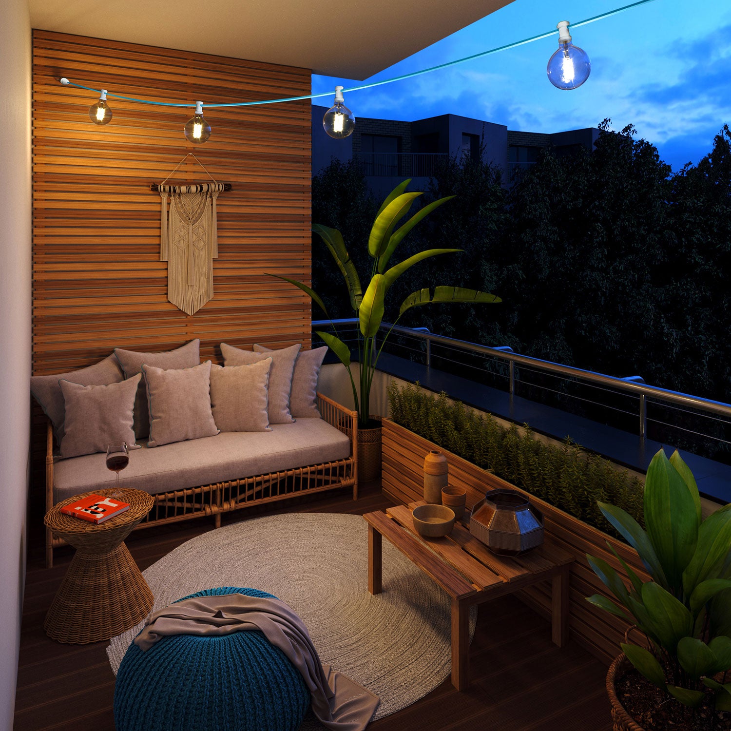 Ready-to-use 25ft String Light with 5 white Sockets, Hook and Plug - CM17