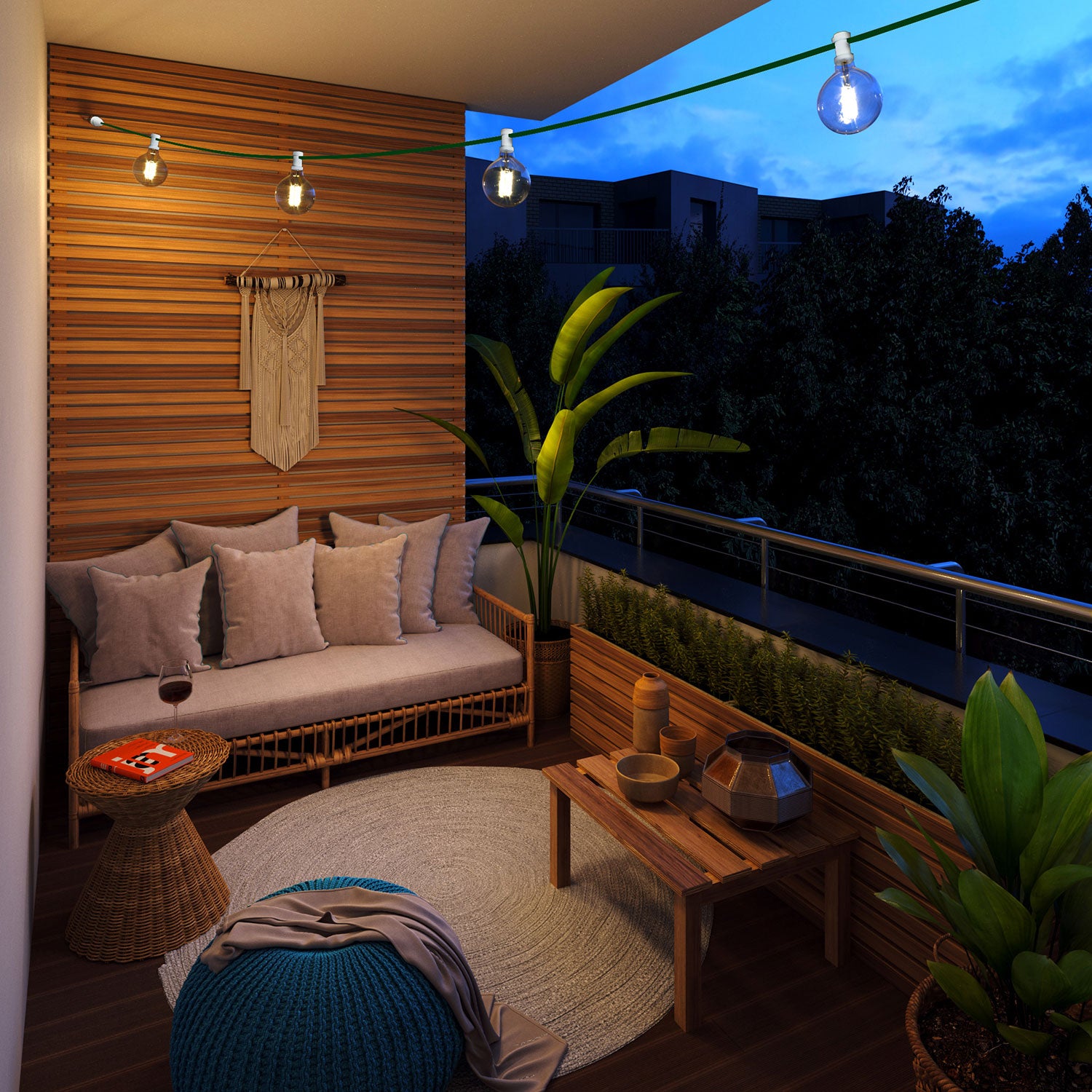 Ready-to-use 40ft String Light with 5 white Sockets, Hook and Plug - CM21