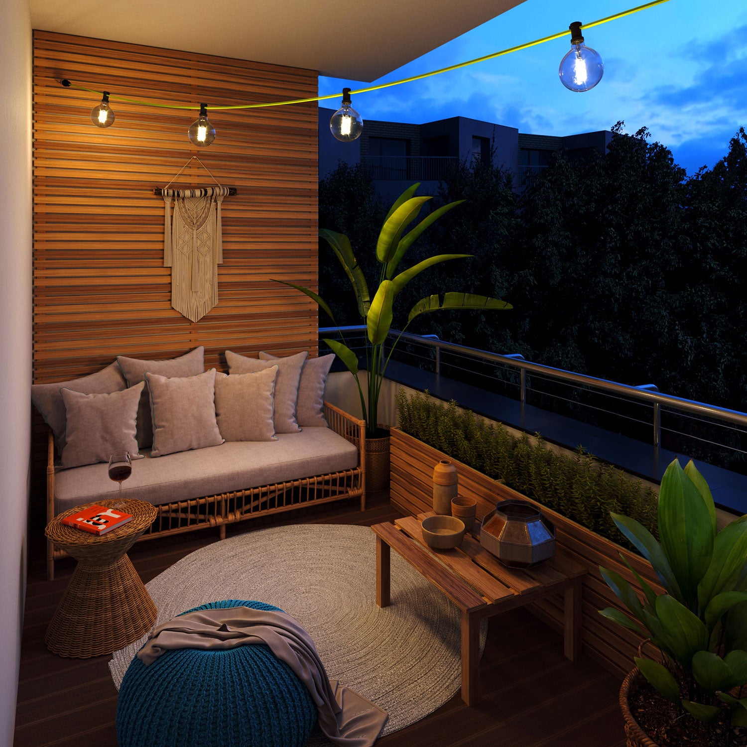 Ready-to-use 25ft String Light with 5 black Sockets, Hook and Plug - CF10