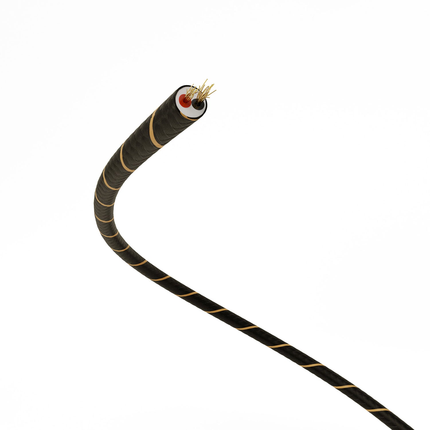 Cavo elettrico Extra Low Voltage rivestito in tessuto Nero e Oro Vertigo ERM42