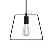 Metal Duedì Base lampshade with metal socket cover and E26 socket - Black