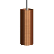 Tub-E12, spotlight pipe with E12 double ferrule socket - Brushed copper