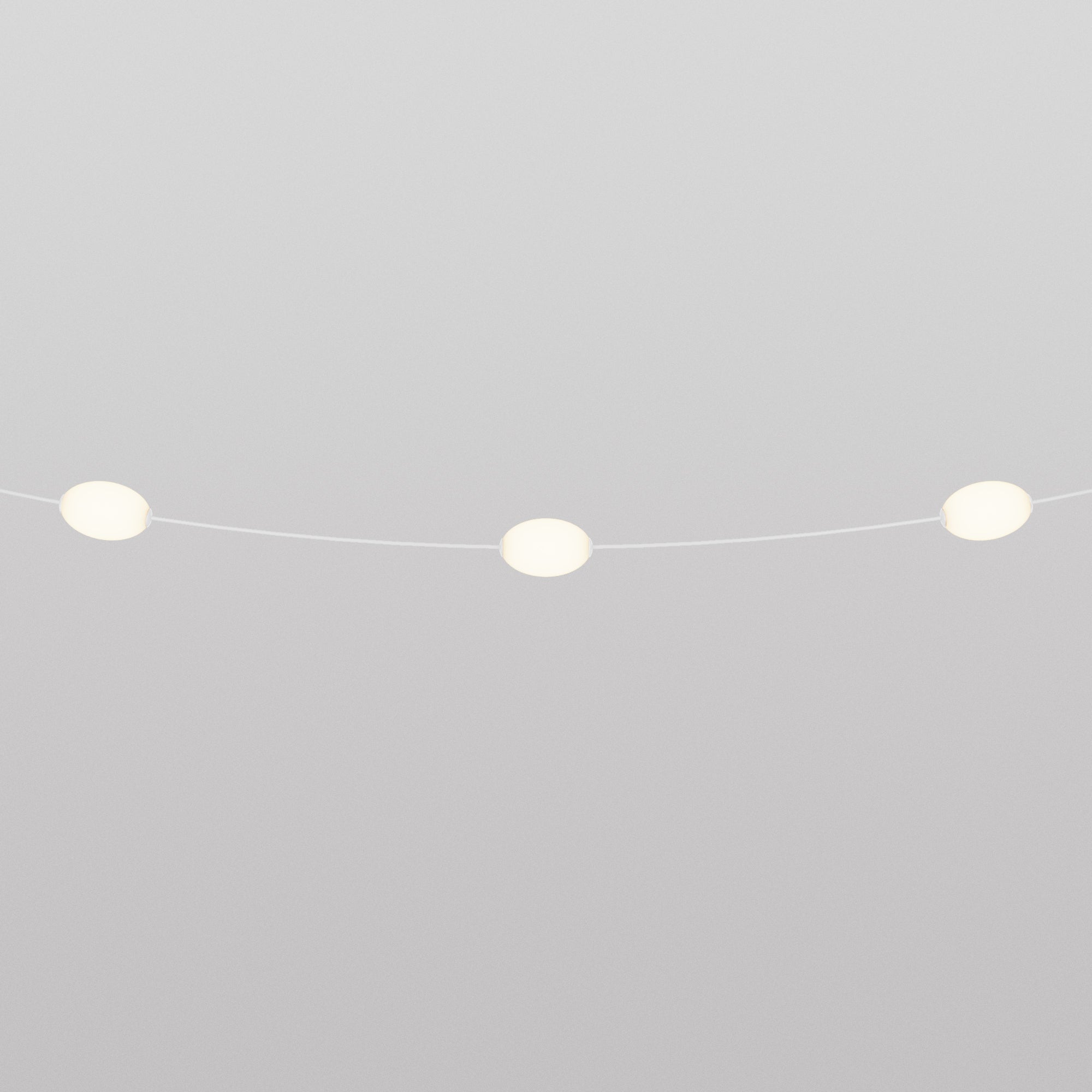 Outdoor 3-Light String Light for wet locations White Sand, Power supply with US plug - Marina3