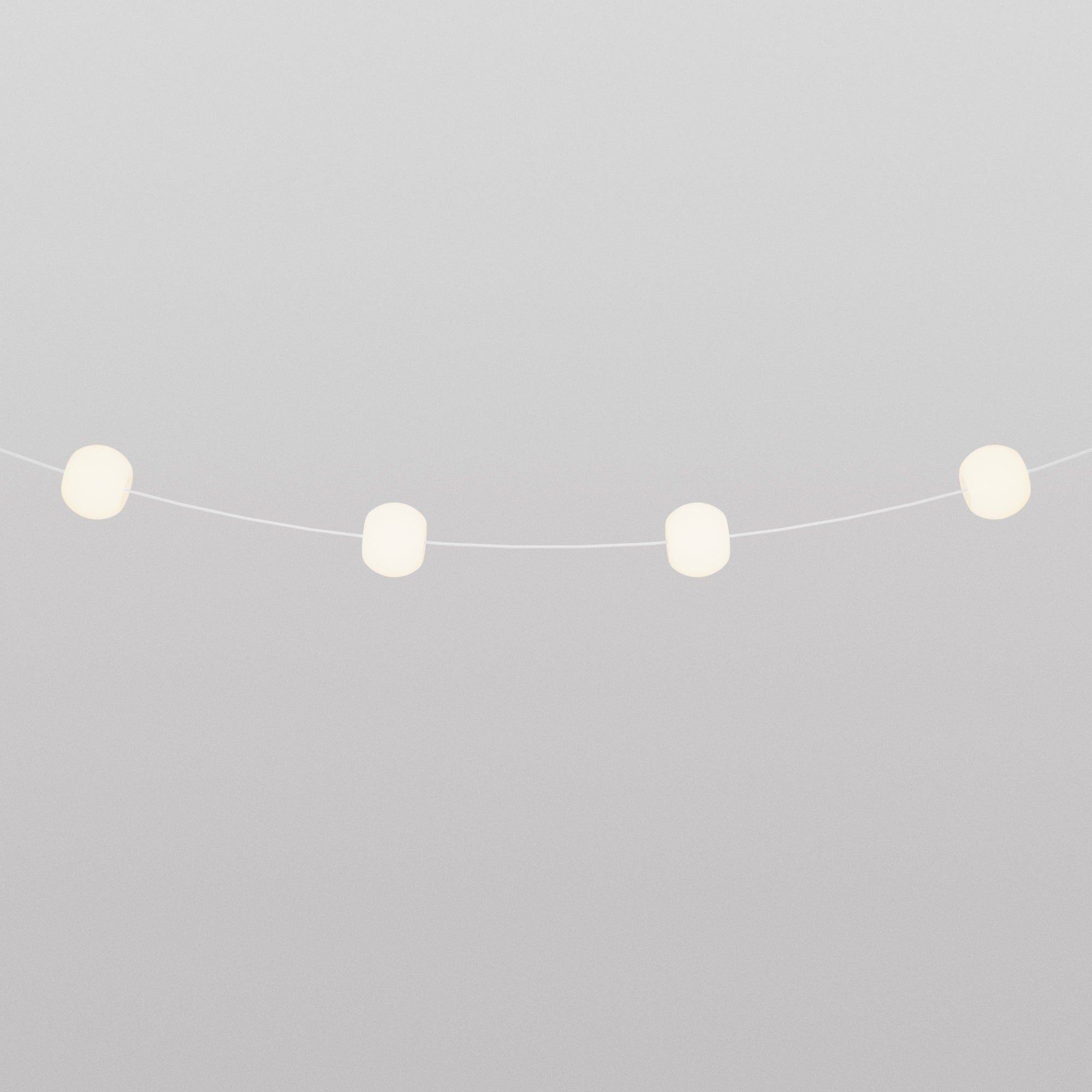 Outdoor 4-Light String Light for wet locations White Sand, Power supply with US plug - Marina4 Cherry