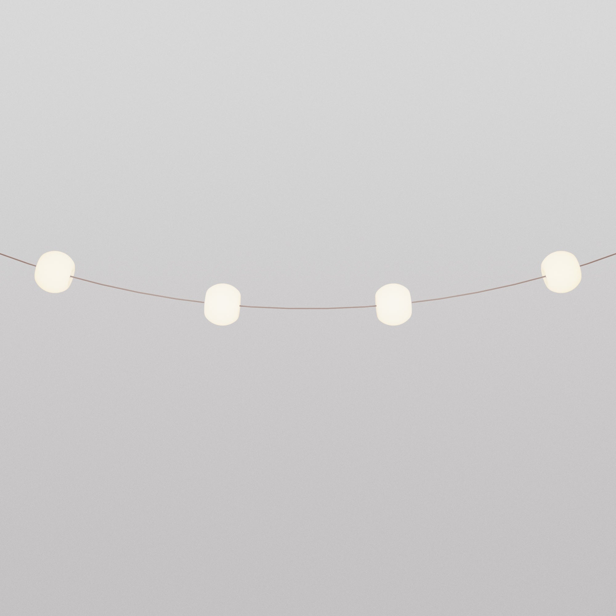 Outdoor 4-Light String Light for wet locations Desert Brown, Power supply with US plug - Marina4 Cherry