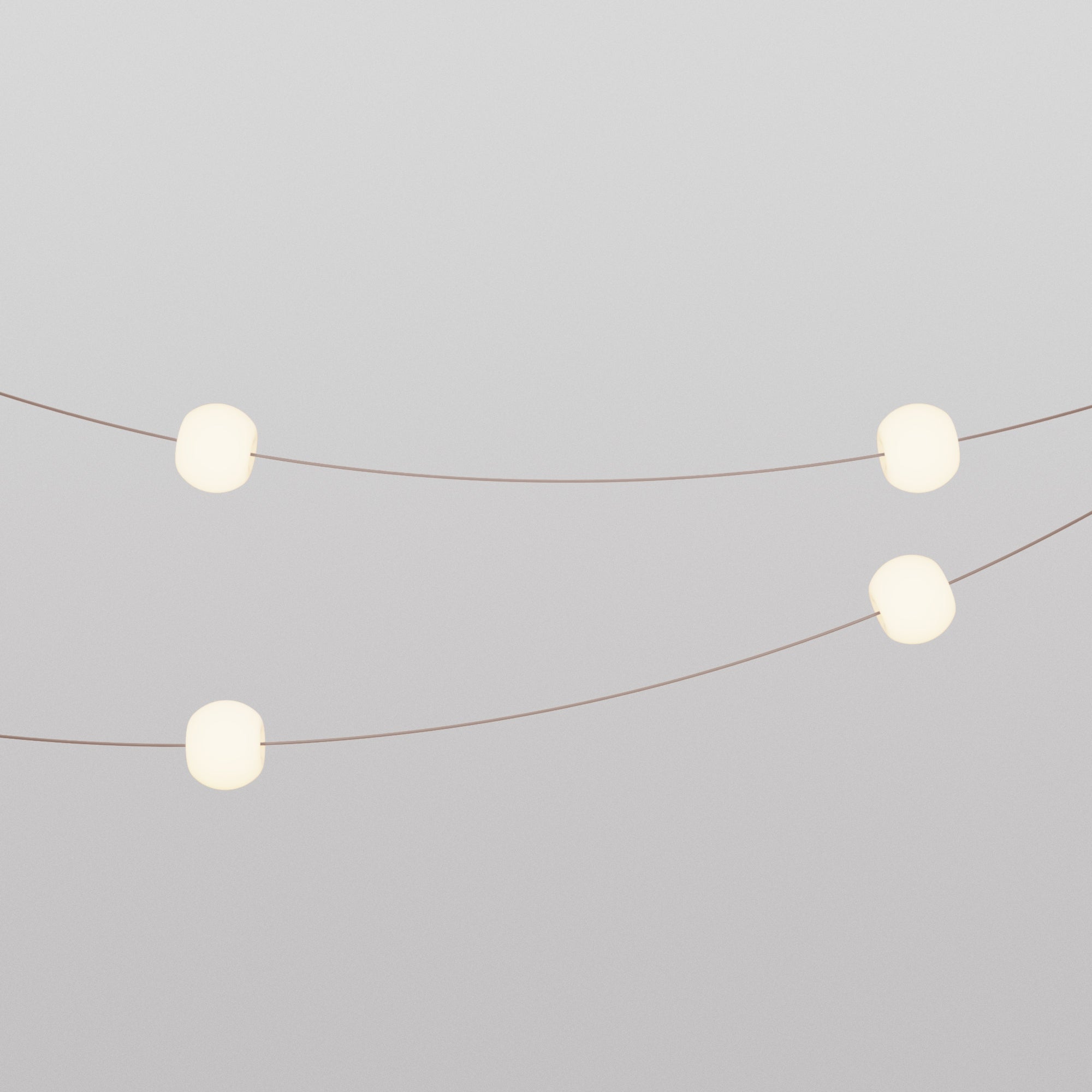 Outdoor 4-Light String Light for wet locations Desert Brown, Power supply with US plug - Marina4 Cherry