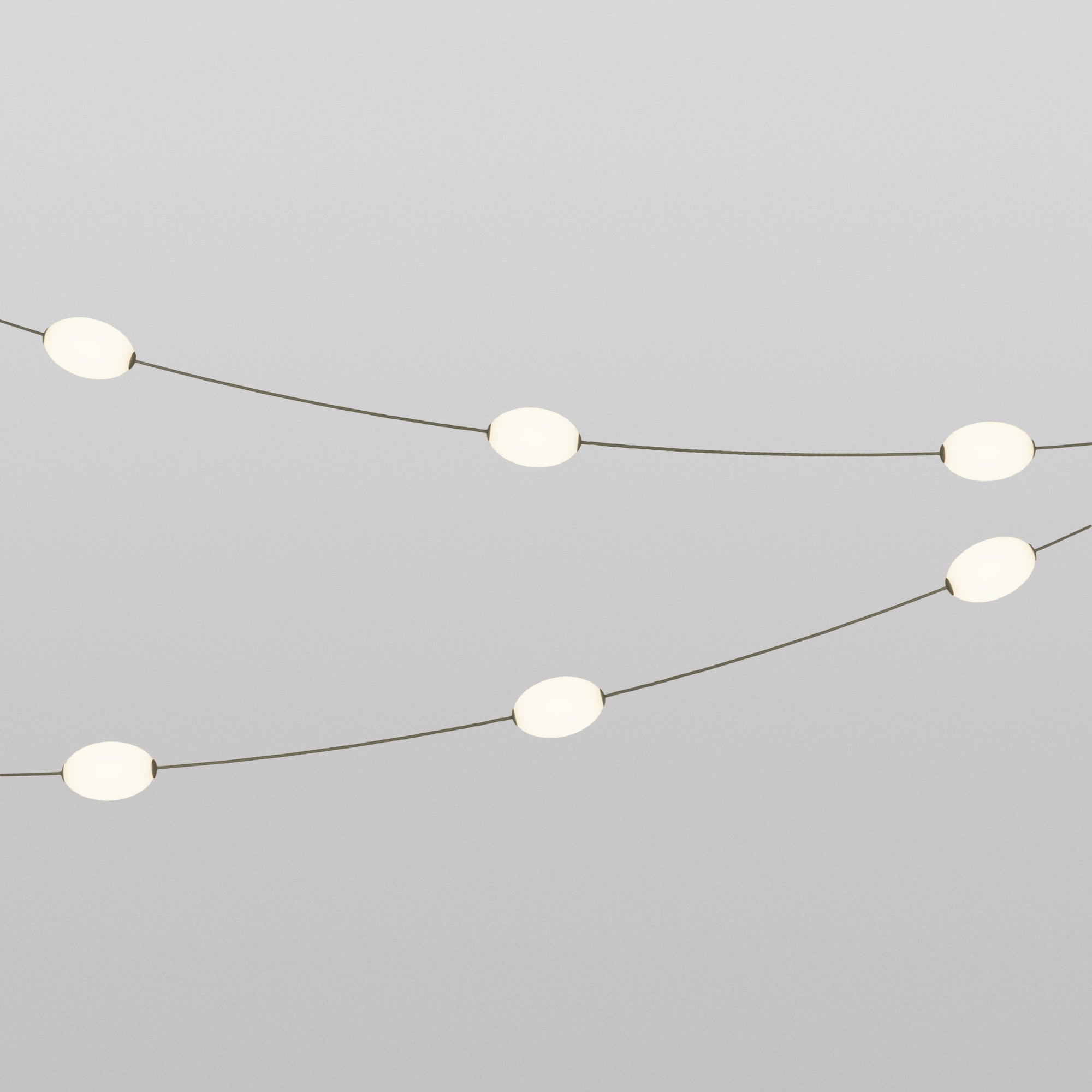 Outdoor 6-Light String Light for wet locations Olive Green, Power supply with US plug - Marina6