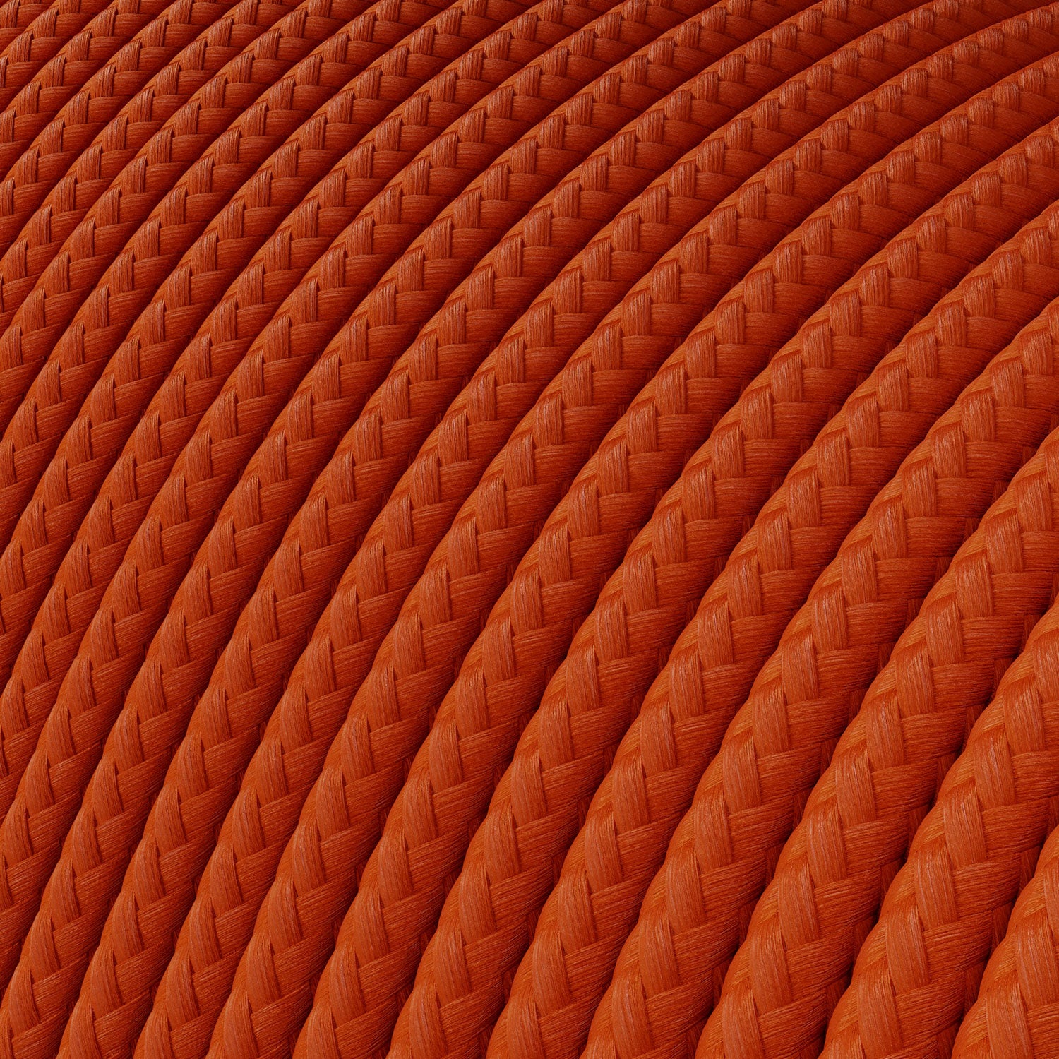 Cavo elettrico Extra Low Voltage rivestito in tessuto effetto seta Arancione RM15