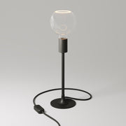 MAG-Y table lamp with round metal base and clear Ghost G05 bulb - Black