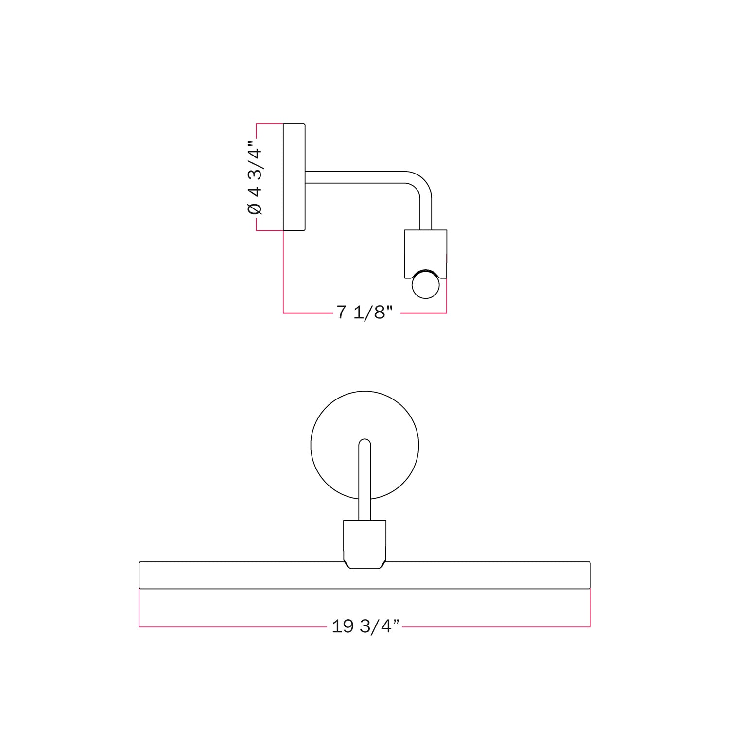 Fermaluce Esse14, Metal Wall Lamp with Curved Extension - White