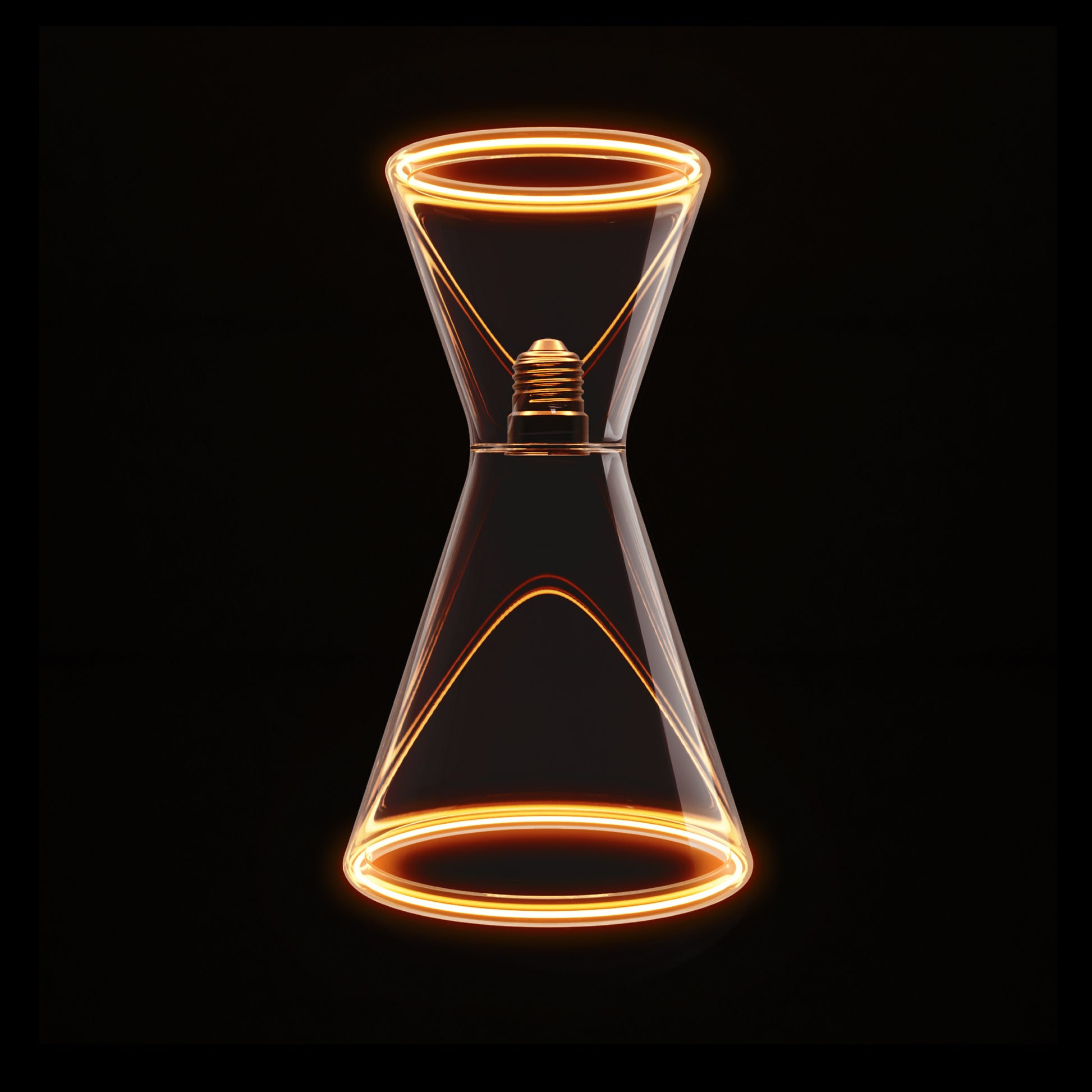 LED Clear Light Bulb Ghost Line Double Cone 7W 500lm E26 120V 2200K Dimmable - G08