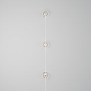 Spostaluce wall lamp with plug, 3 Ghost bulbs and white cable