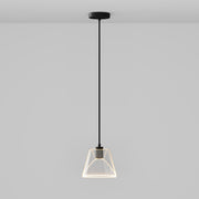 Pendant lamp with clear cone Ghost bulb - Black