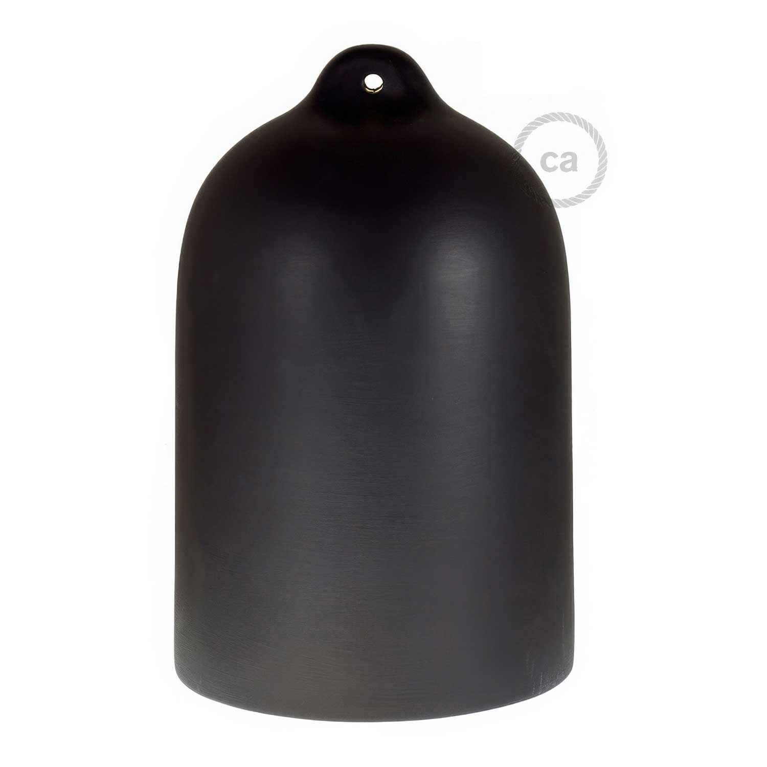 Campana, paralume XL in ceramica per sospensione - Made in Italy - Lavagna