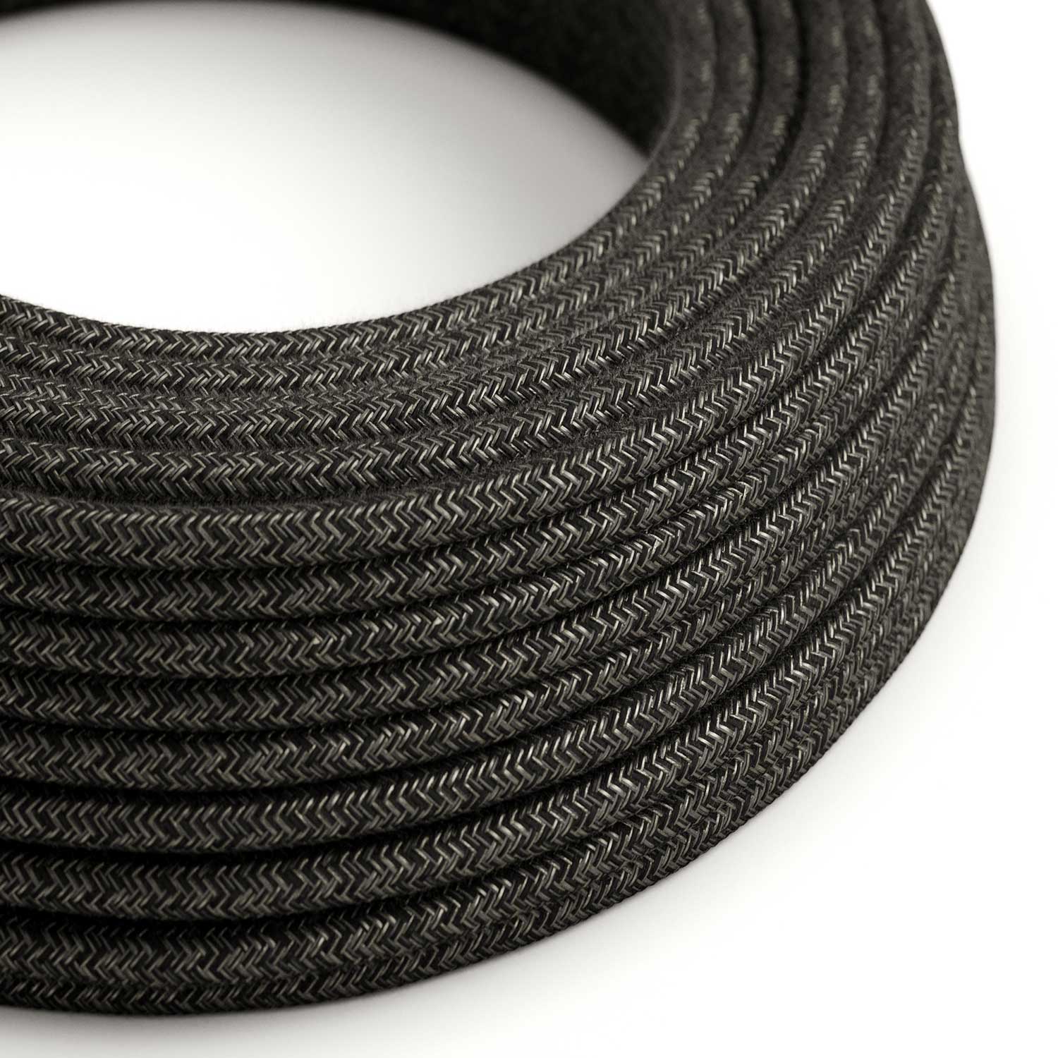 Cloth Covered Wire - Charcoal Linen RN03 - UL Listed