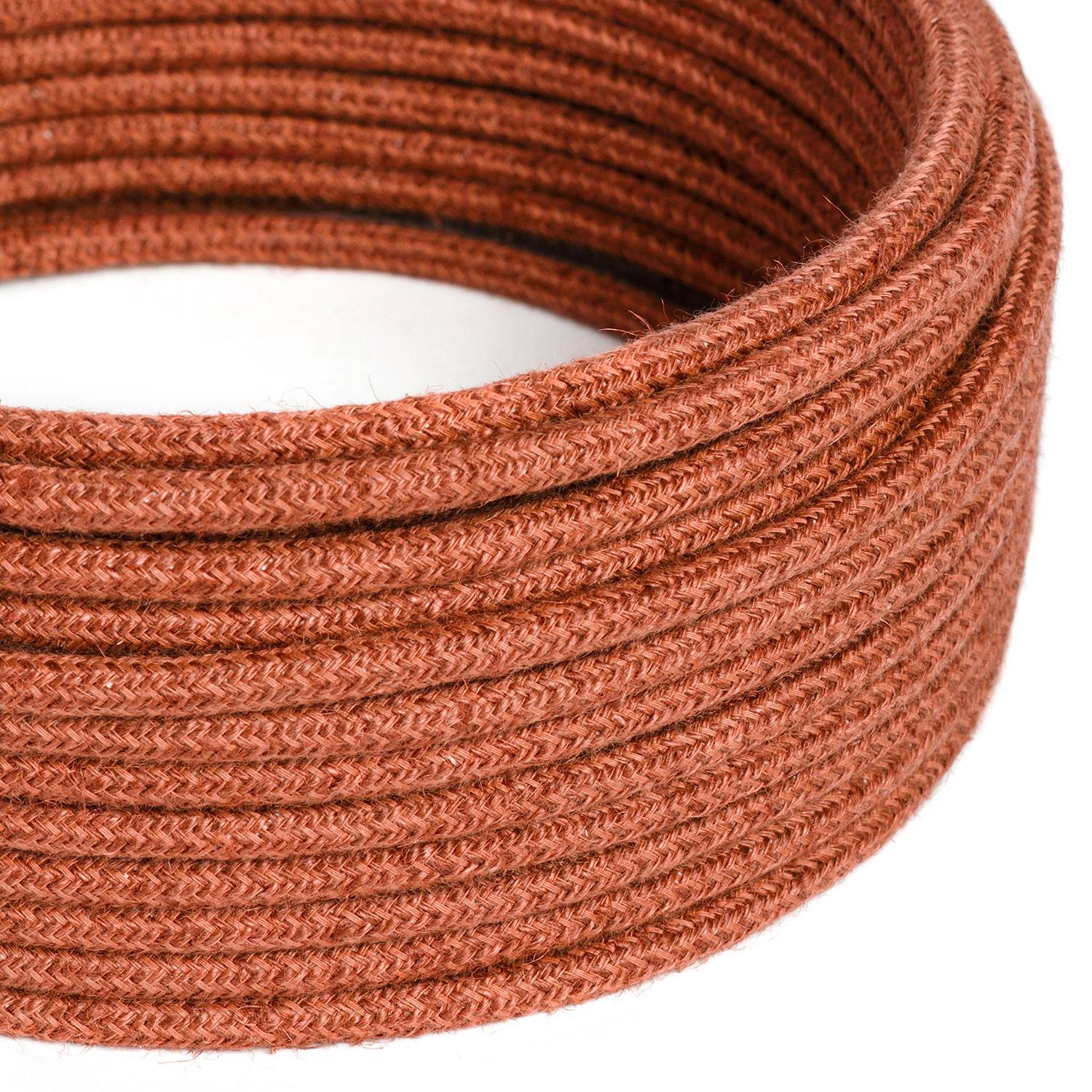 Cloth Covered Wire - Jute Orange Clay RN27 - UL Listed