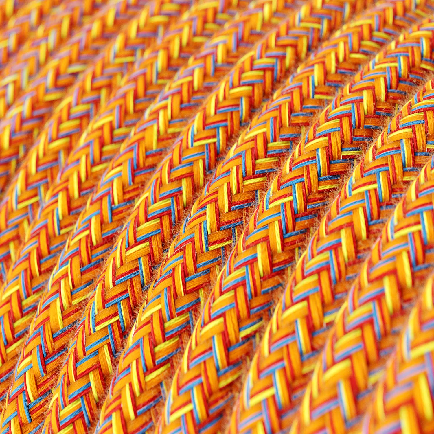 Cloth Covered Wire - Orange Cotton Tweed RX07 - UL Listed