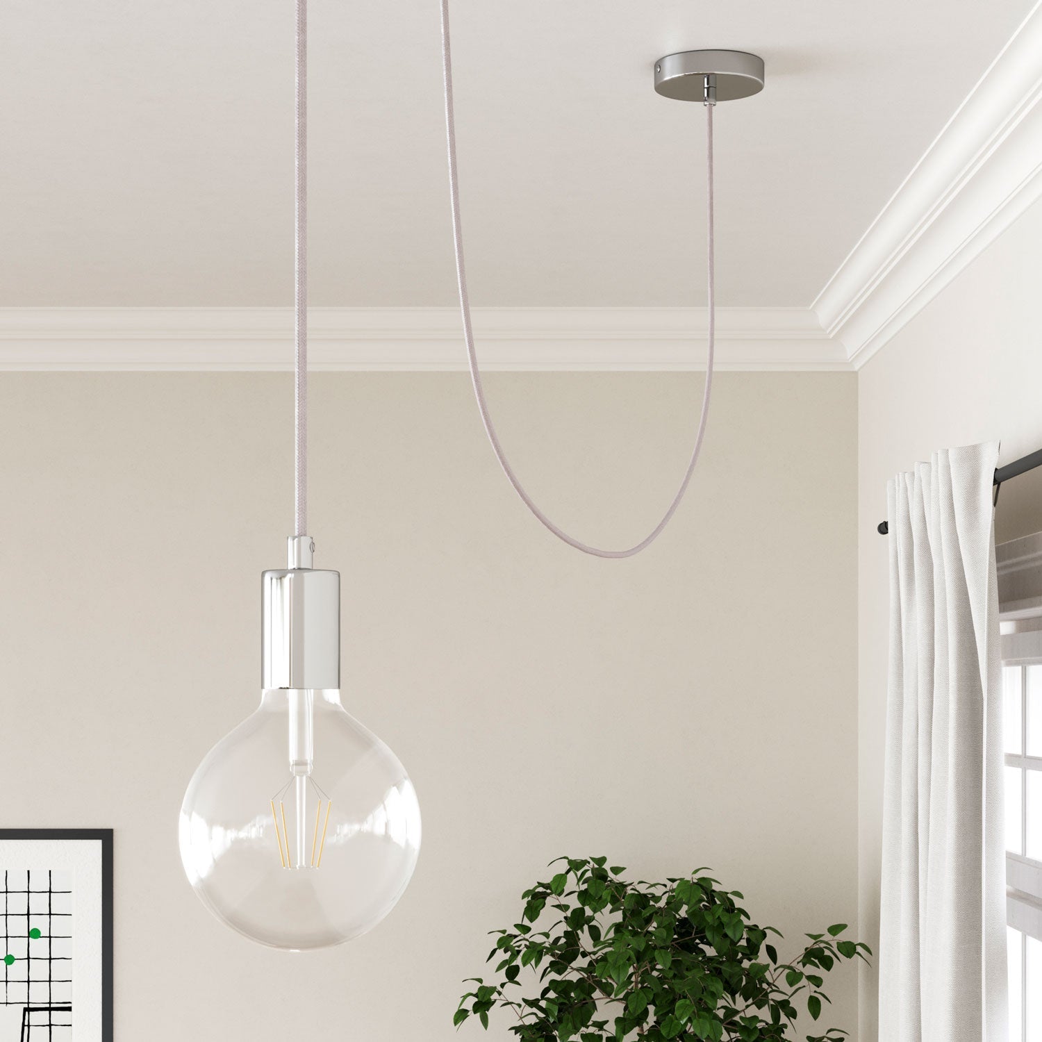 Cloth Covered Wire - Pale Pink Cotton RC16 - UL Listed