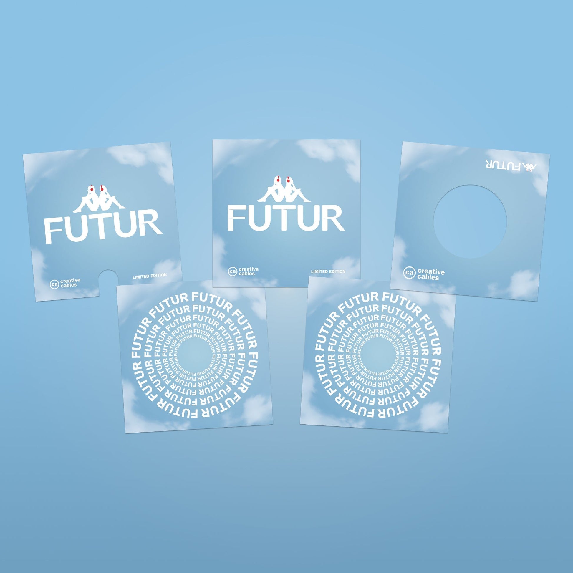 Cubetto table lamp with US plug, "Futur" porcelain effect globe bulb - Futur festival