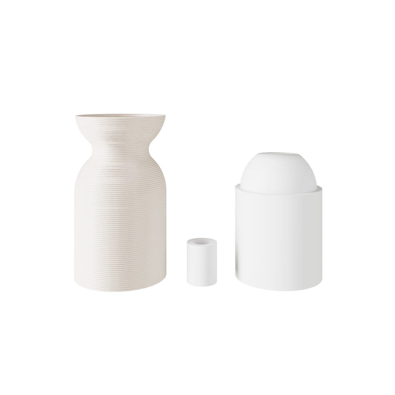 E26 socket kit in recycled plastic from 3D printing - Eggshell