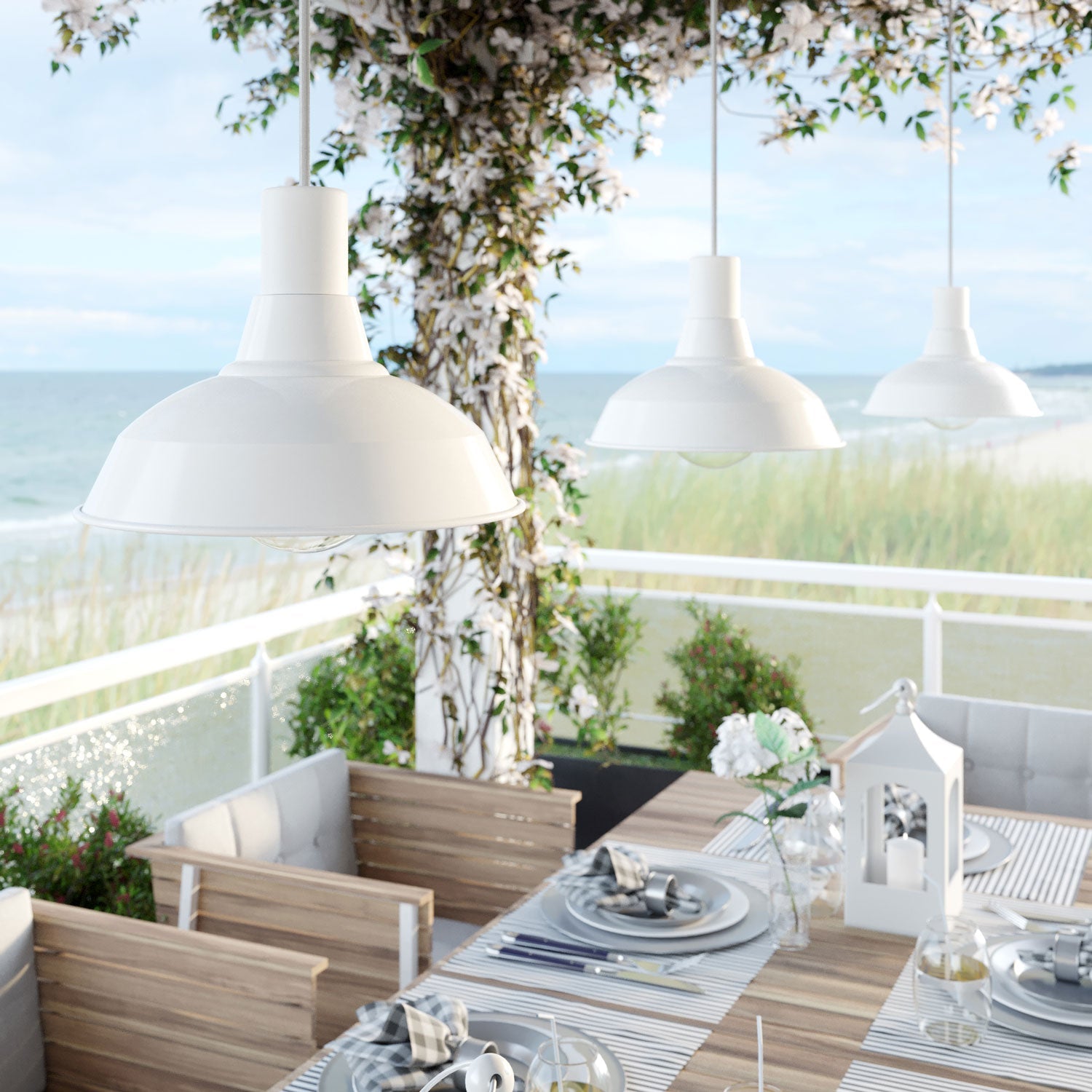 EIVA ELEGANT, E26 silicone socket kit for lampshade - suitable for wet locations - White