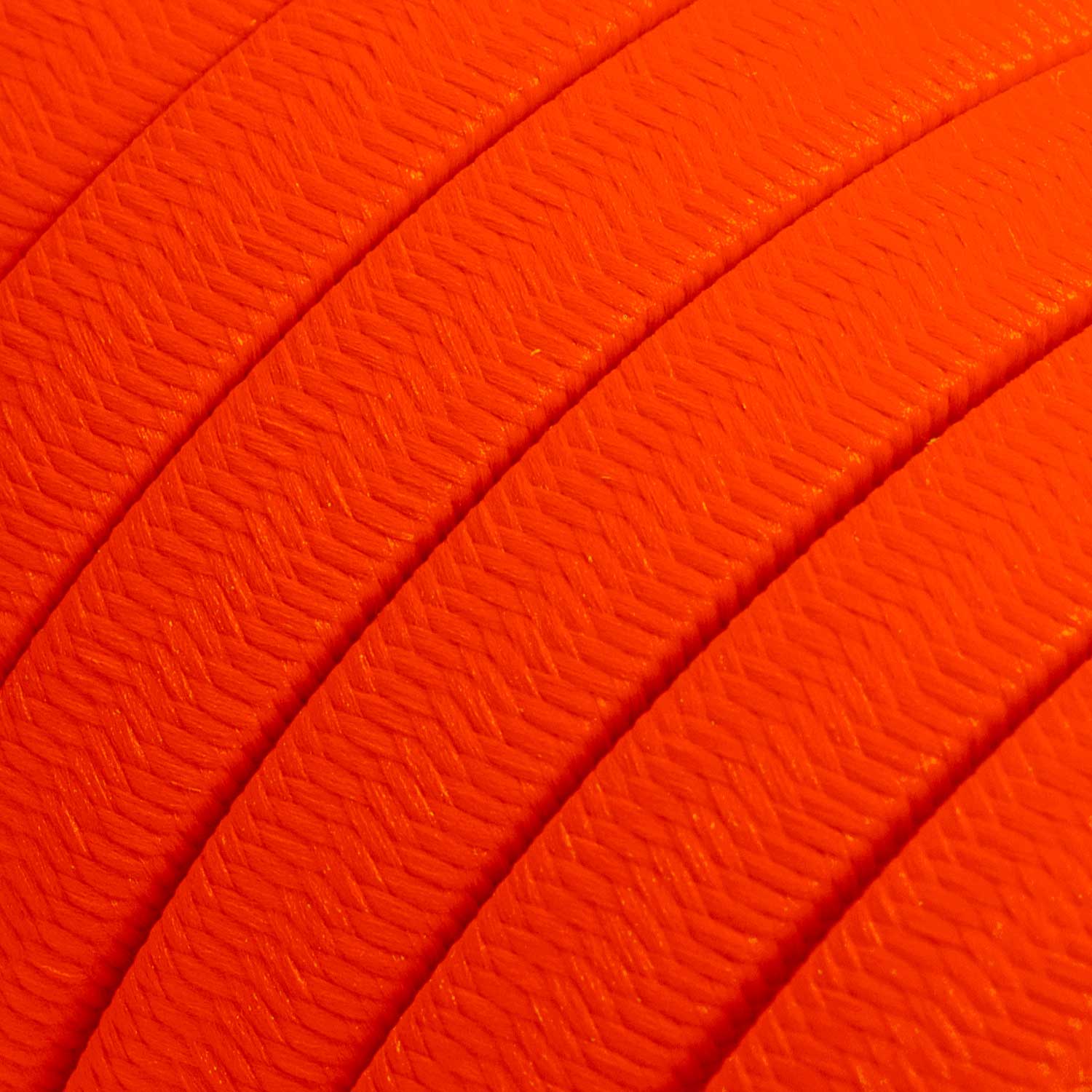 Electric Cable Color Cord for Custom String Lights, covered by Rayon fabric Orange Fluo - CF15