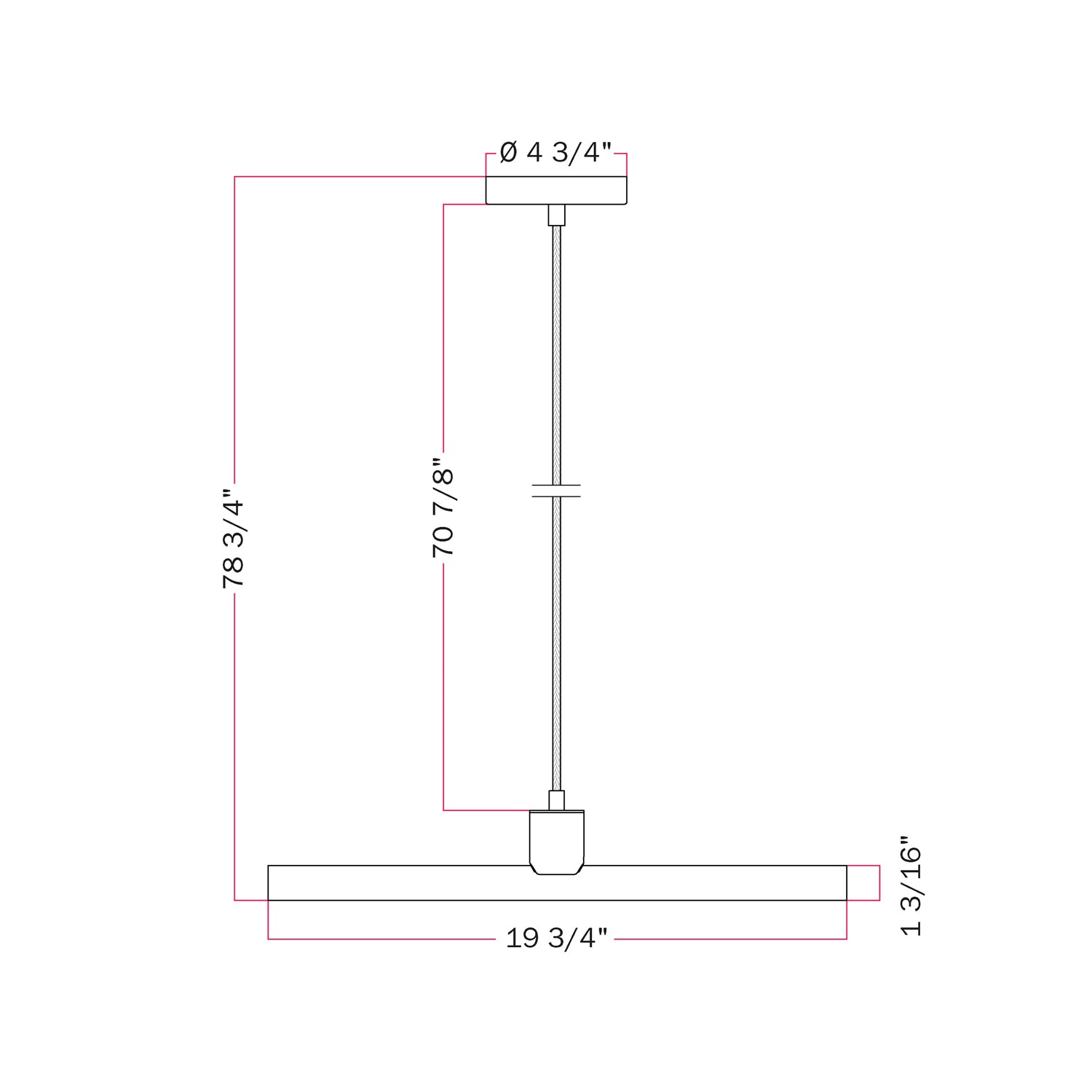 Esse14 Pendant Light with S14d Socket - White