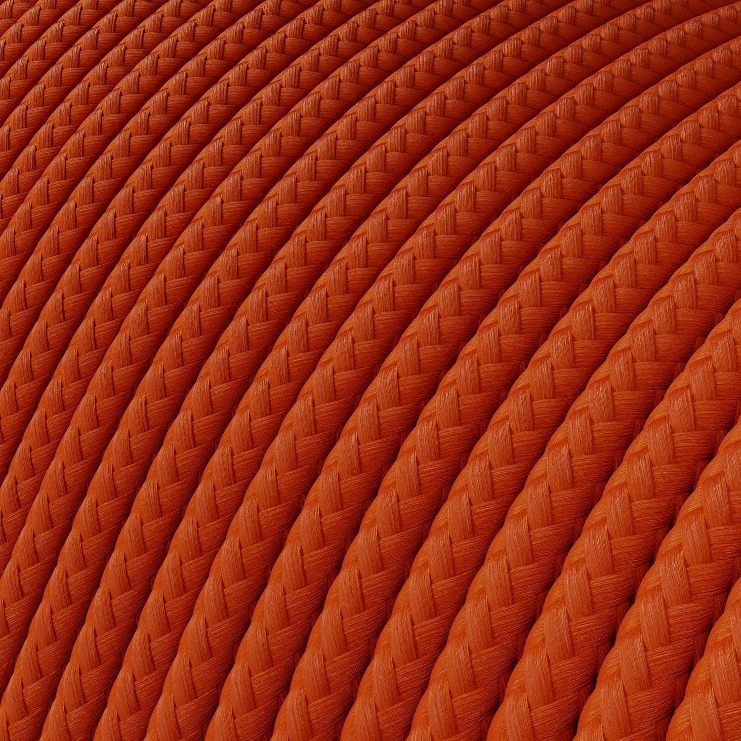 Extra Low Voltage power cable coated in silk effect fabric Orange RM15