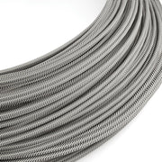 Extra Low Voltage power cable coated in silk effect fabric Vertigo Slate White ERM37