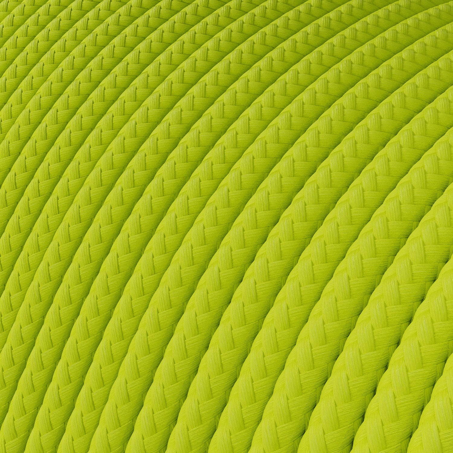 Extra Low Voltage power cable coated in silk effect fabric Yellow Fluo RF10