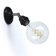 Fermaluce 90° Classic with E26 threaded socket, the adjustable porcelain light source - Black