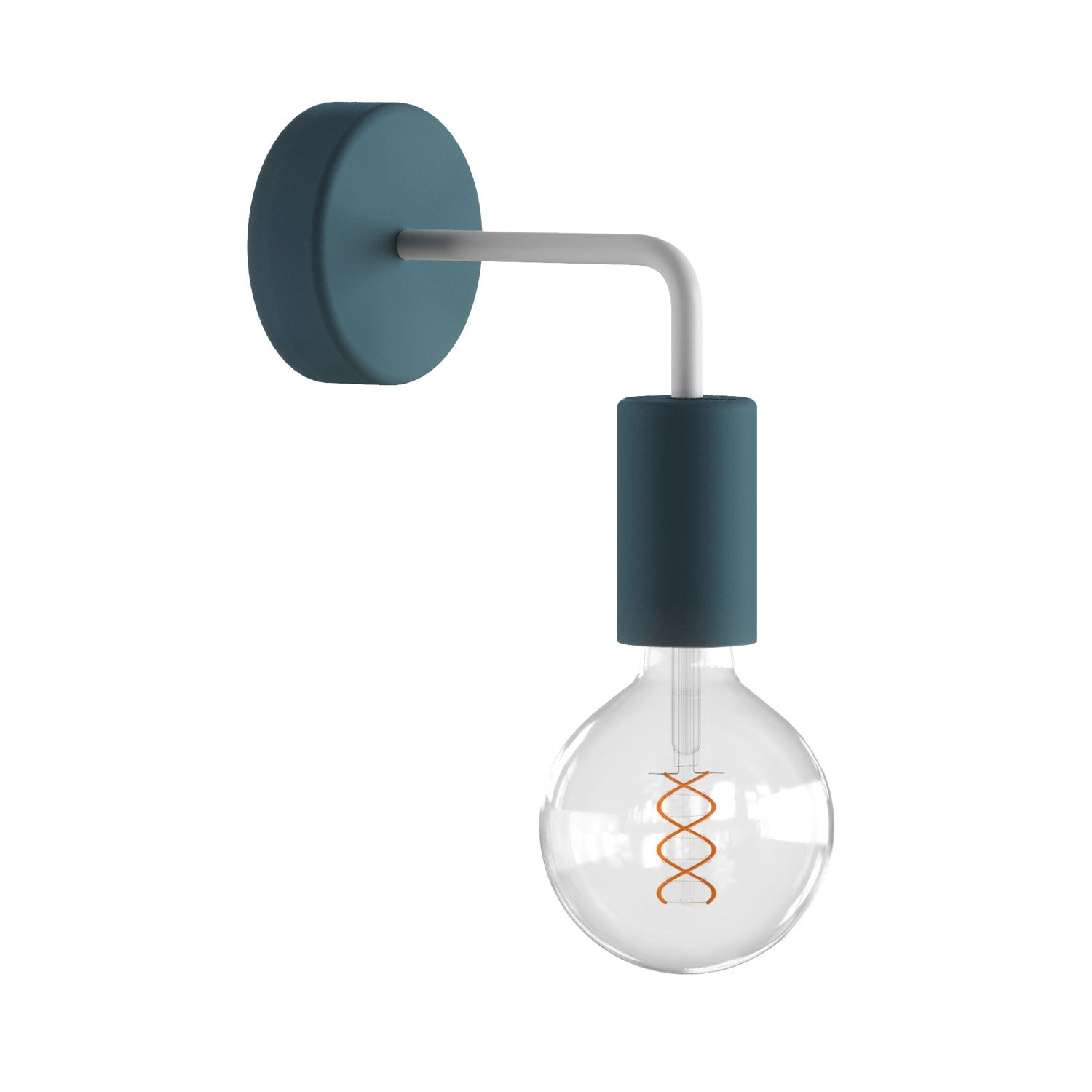 Fermaluce EIVA ELEGANT with L-shaped extension, canopy and socket for wet locations - Petrol