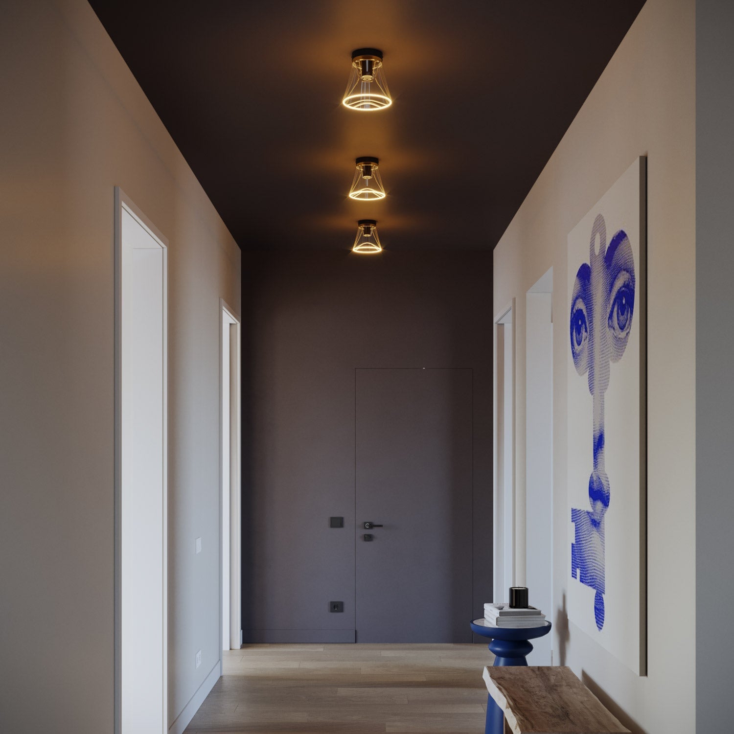 Fermaluce wall lamp Black with G01 bulb - Creative Cables