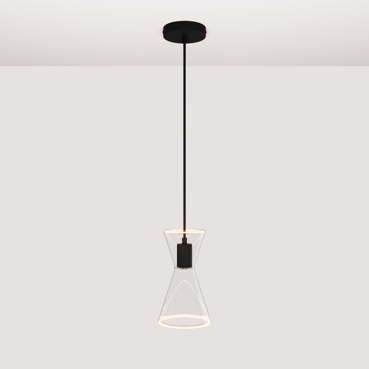 Ghost Double Cone Pendant Lamp - Black