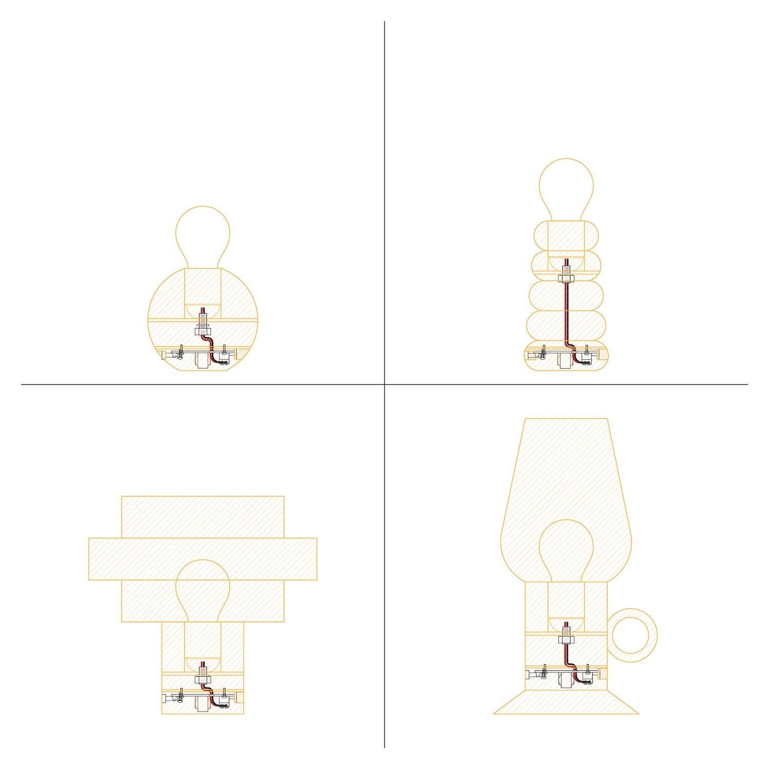 Kit elettronico per lampade a batteria 5V USB C senza portalampada