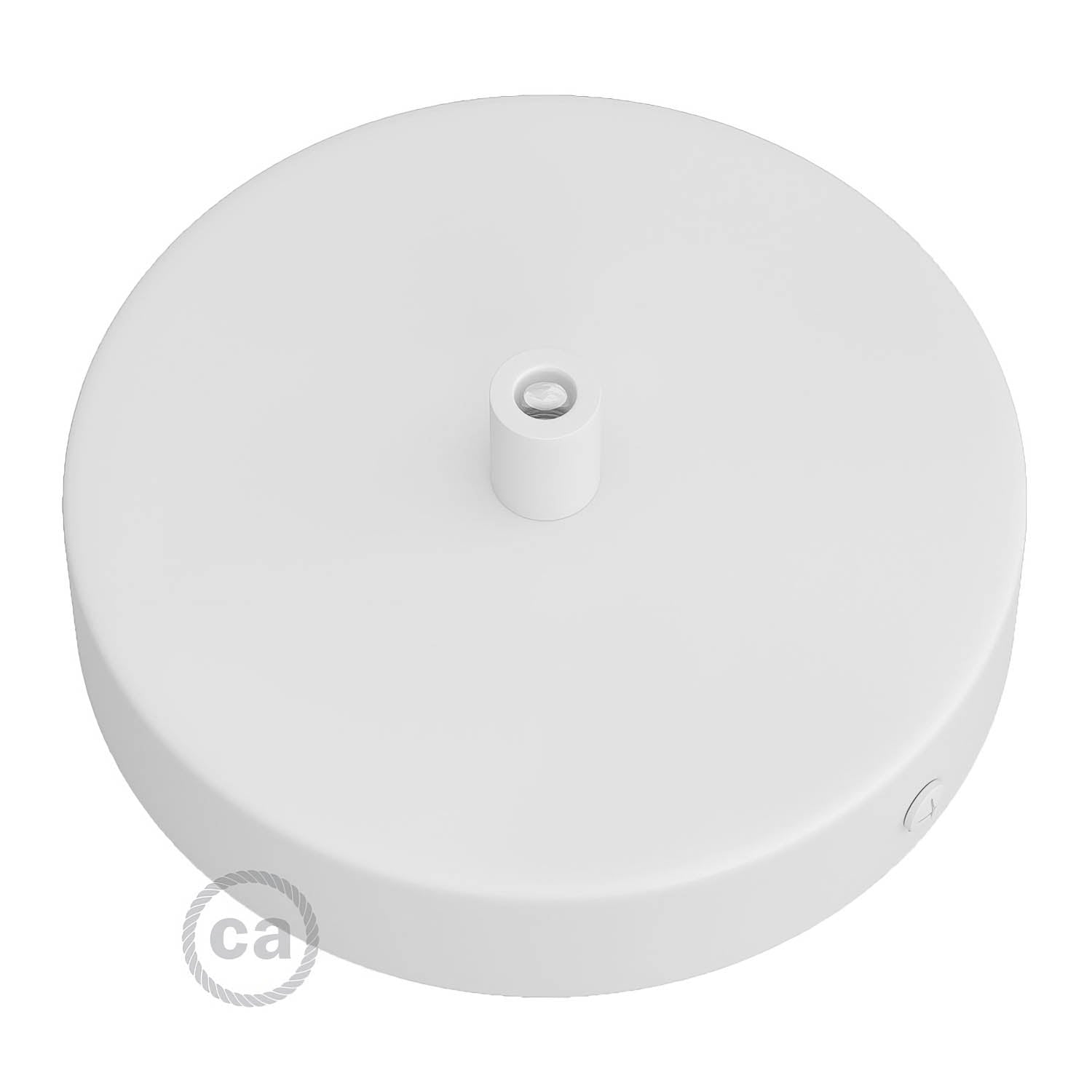 Kit rosone cilindrico in metallo - Bianco opaco Cilindrico