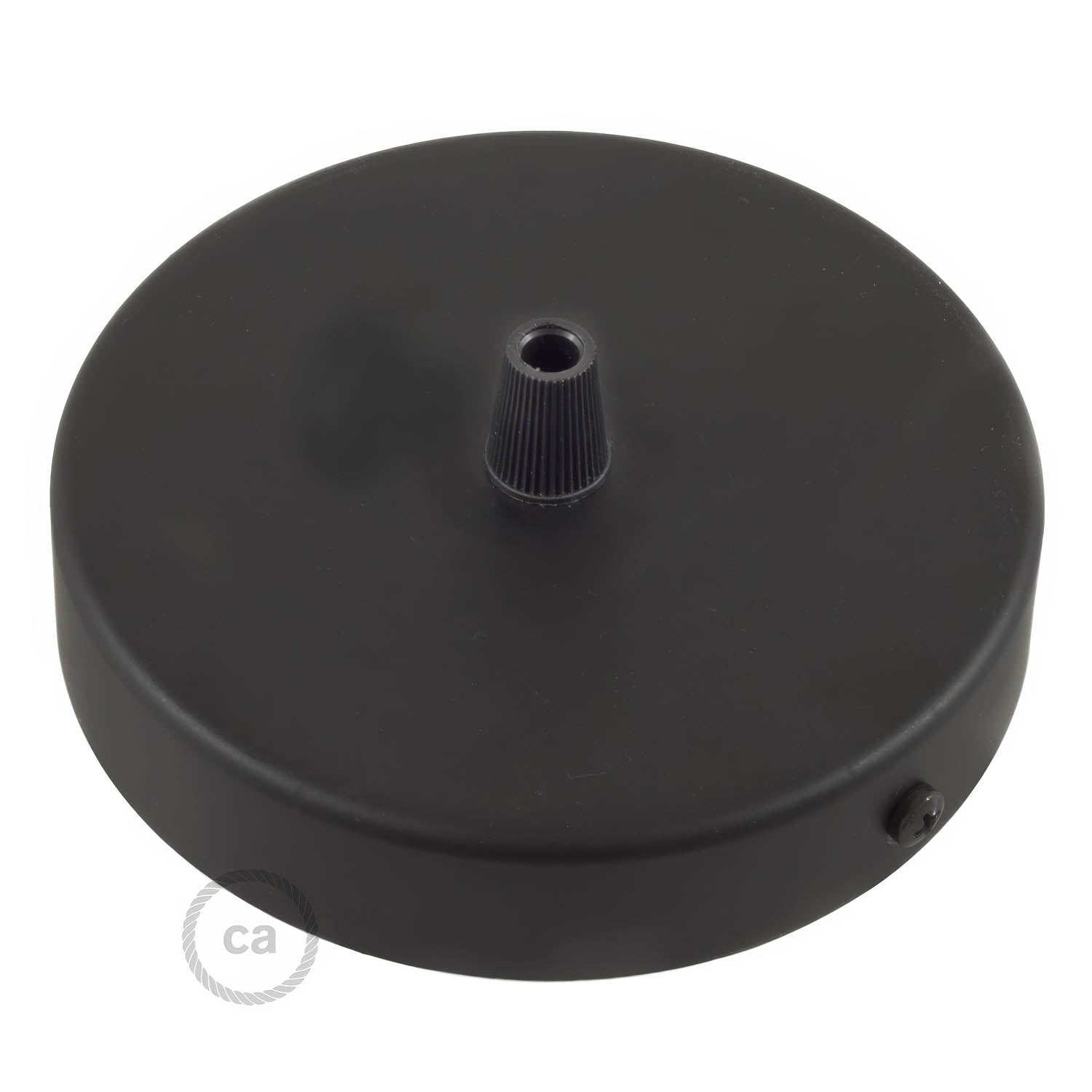 Kit rosone cilindrico in metallo - Nero Conico