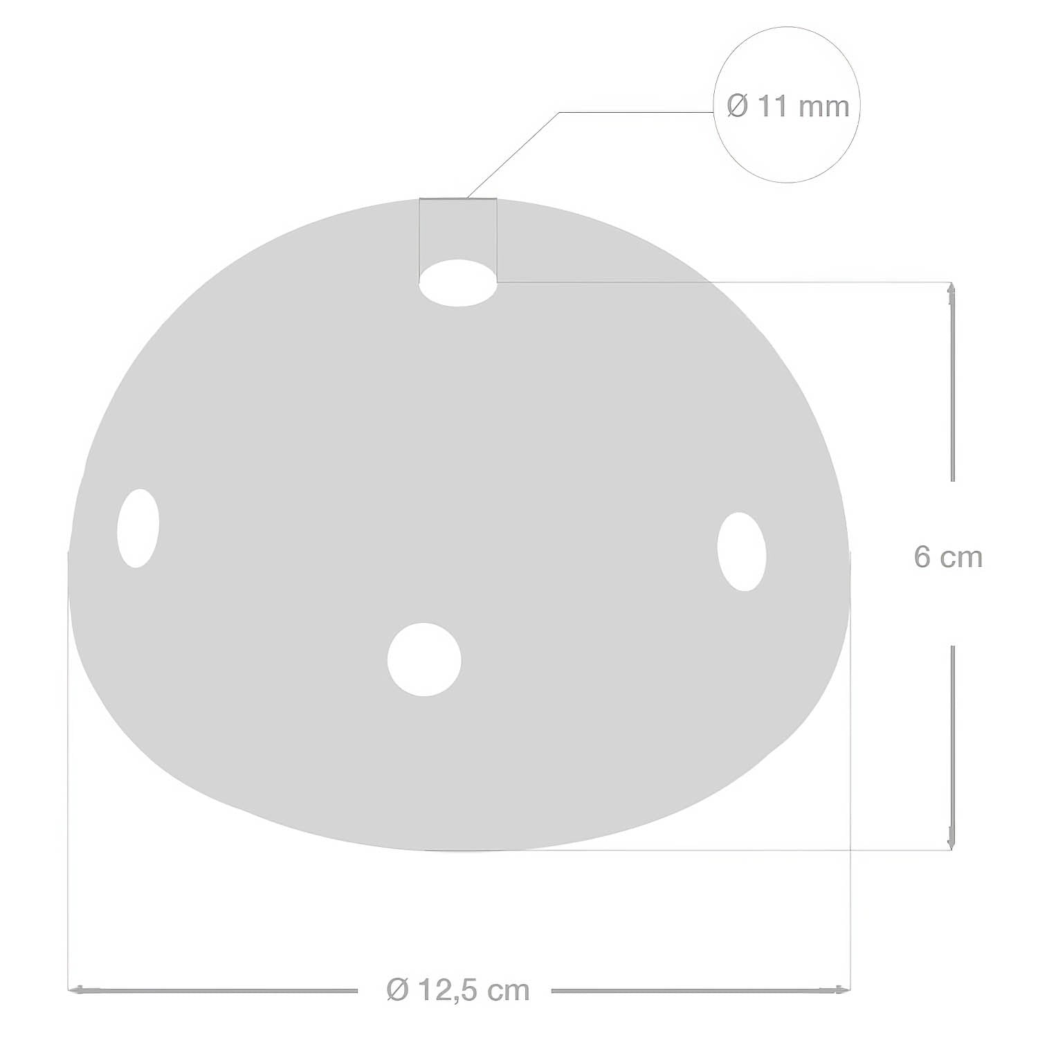 Kit rosone in ceramica a 6 fori - Arancione