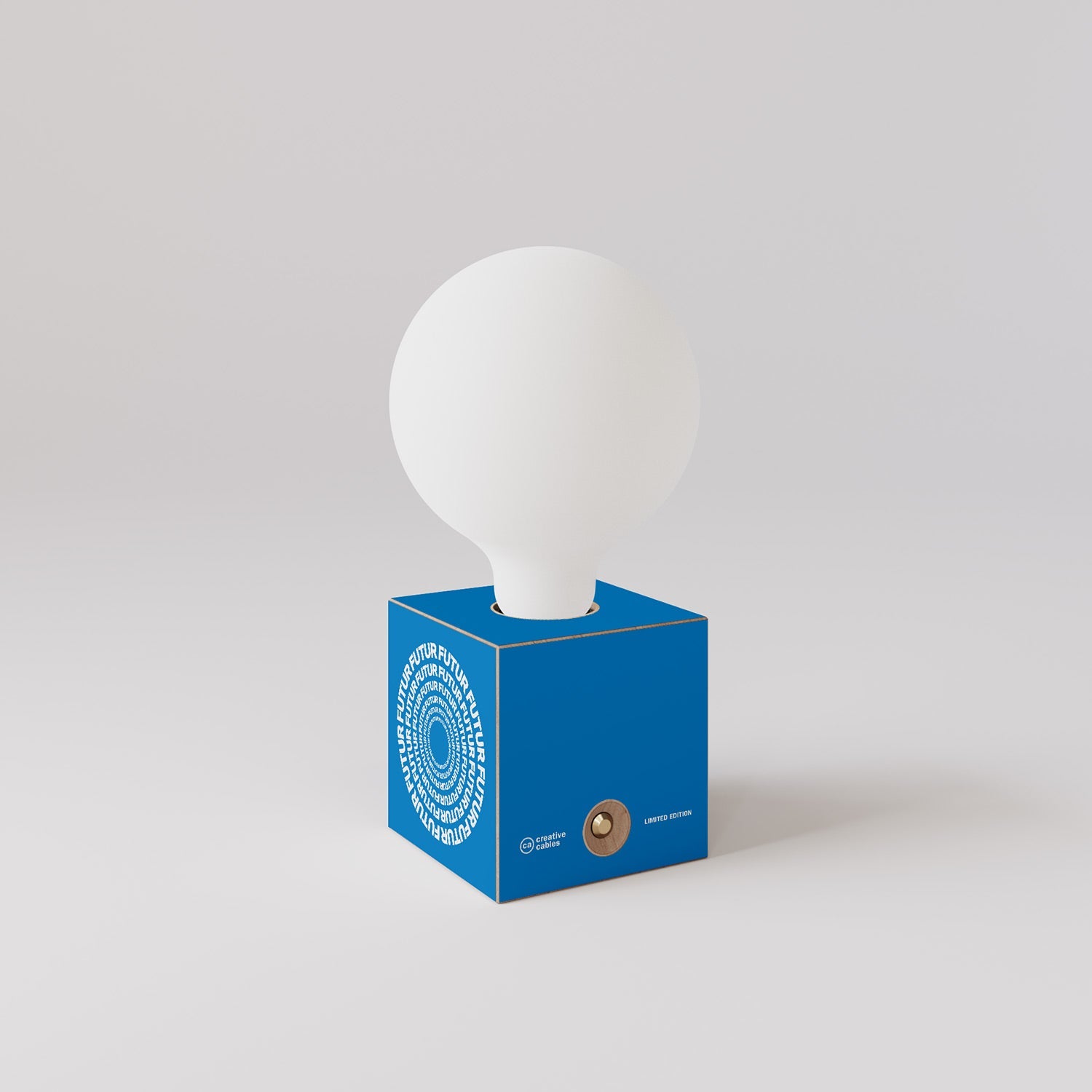 Lampada a batteria Cabless03 "Futur" con lampadina globo effetto porcellana - Futur Festival