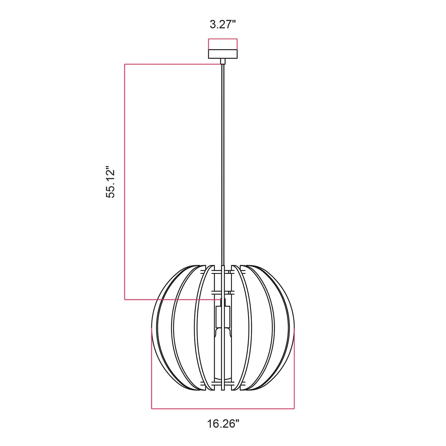 LAMPSHHADE - Pendant Lamp with Elliptical Shade - Dove gray melange