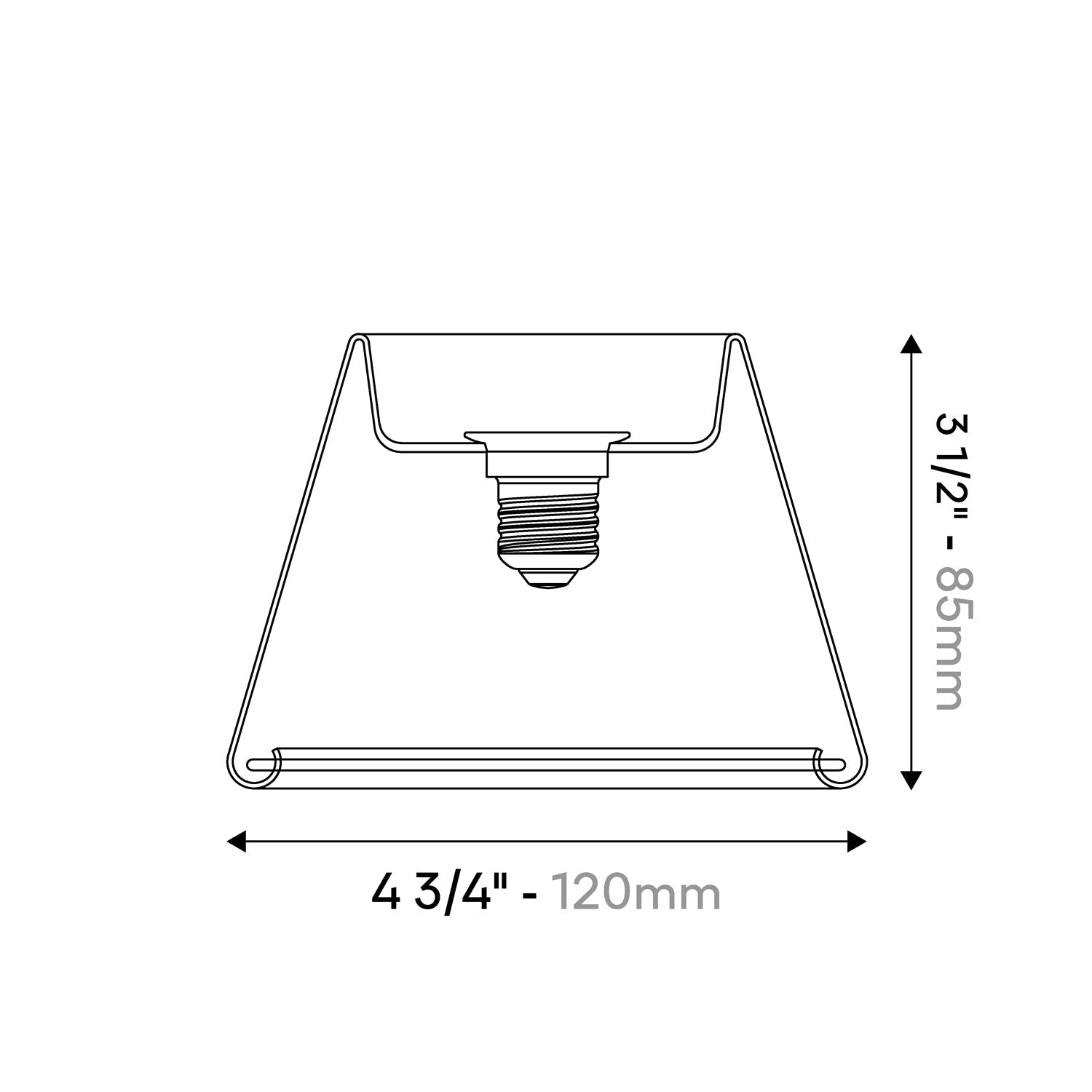 LED Clear Light Bulb Ghost Line CRI 90 Mini Cone 5,5W 450Lm E26 2200K Dimmable - G07