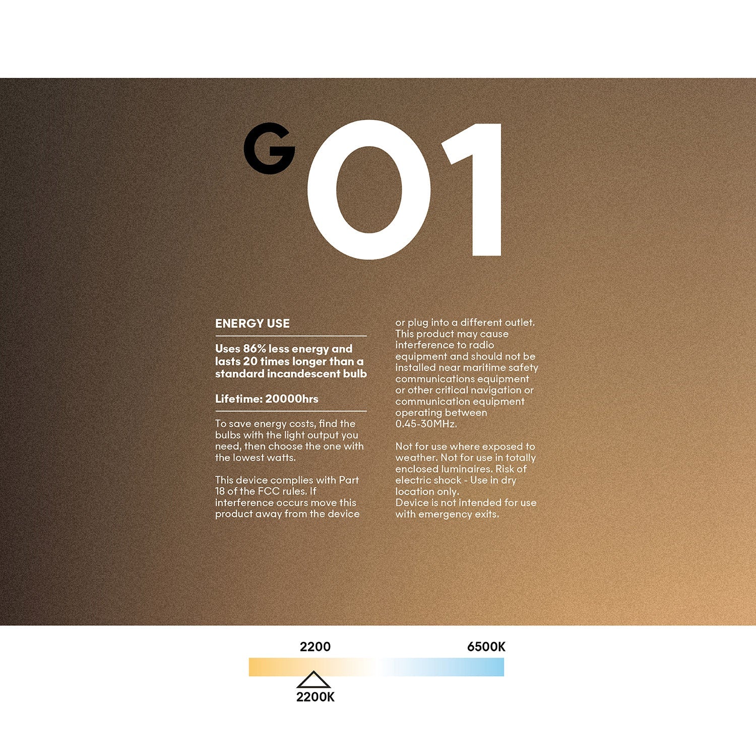 LED Clear Light Bulb Ghost Line CRI 90 Recessed Cone 5,5W 480Lm E26 2200K Dimmable - G01