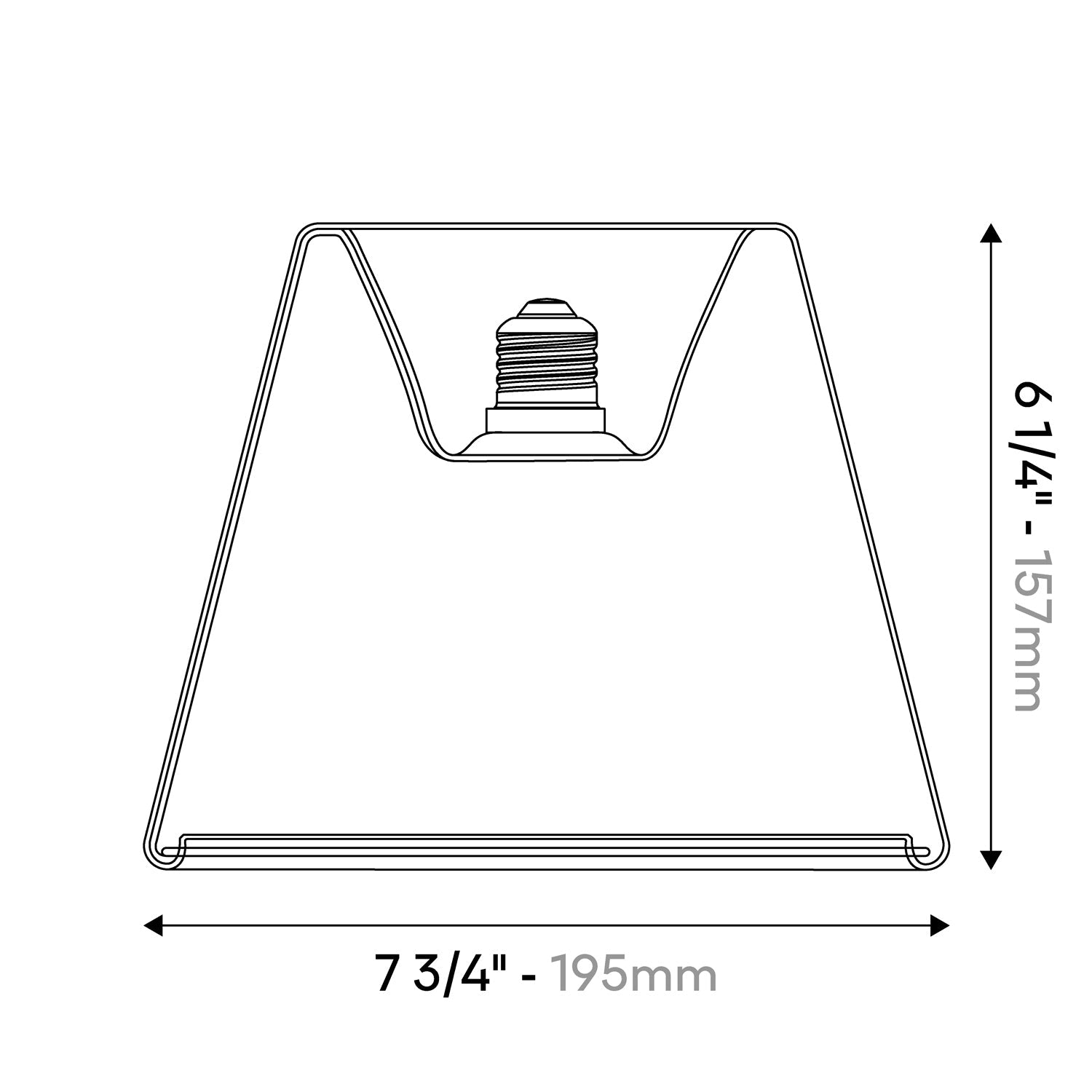 LED Clear Light Bulb Ghost Line CRI 90 Recessed Cone 5,5W 480Lm E26 2200K Dimmable - G01