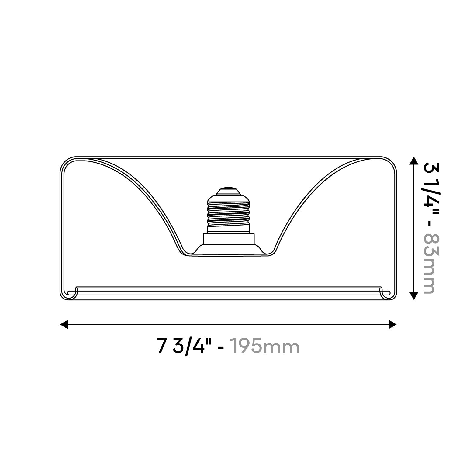 LED Clear Light Bulb Ghost Line CRI 90 Recessed Donut 5,5W 480Lm E26 2200K Dimmable - G02