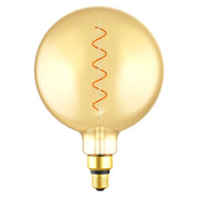 LED Light Bulb Amber Globe G63 5.5W 300Lm E26 2000K Dimmable - G200 Globe