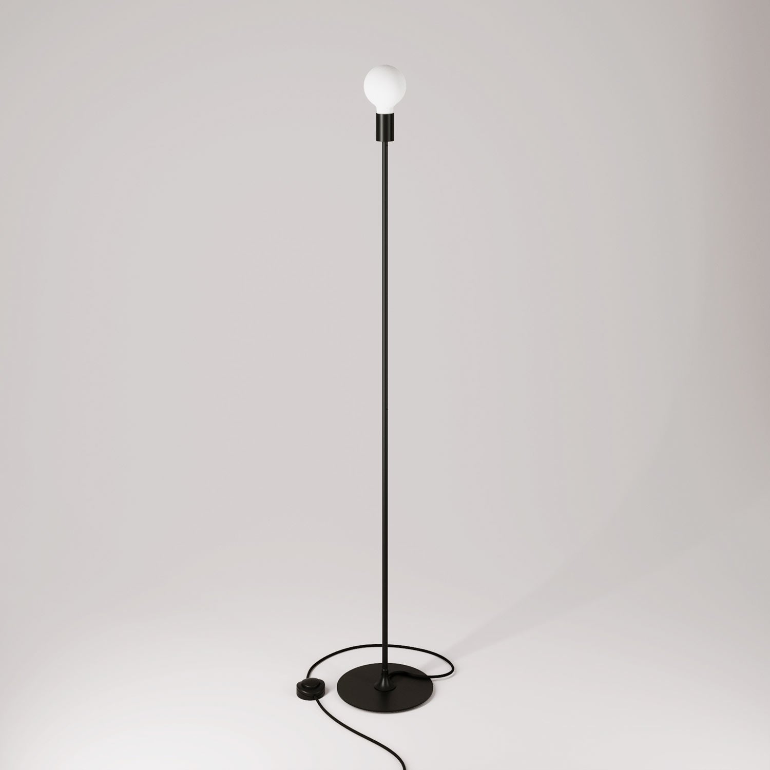 MAG-Y floor lamp with visible bulb - Black