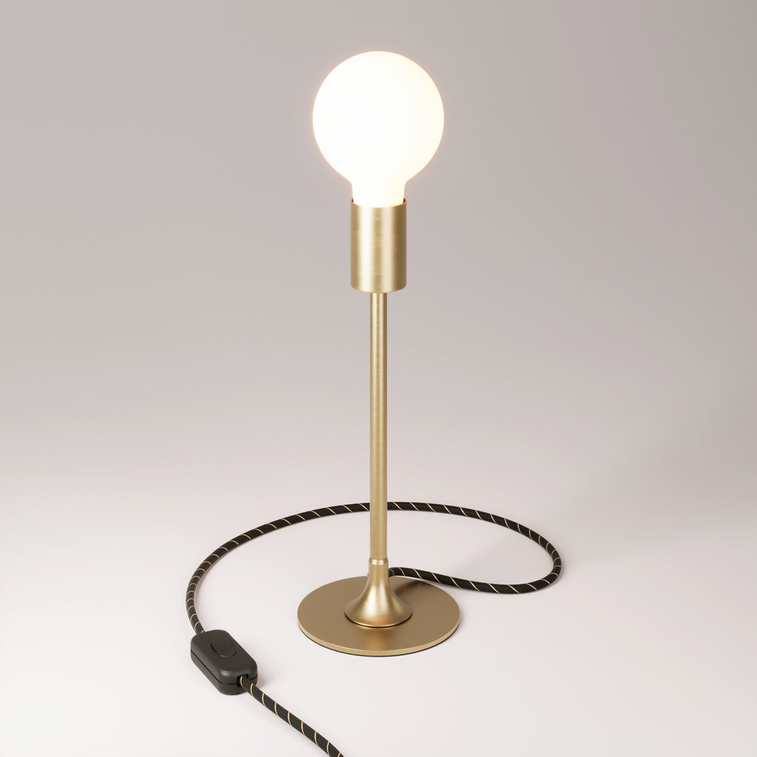 MAG-Y metal table lamp with visible bulb - Brushed bronze
