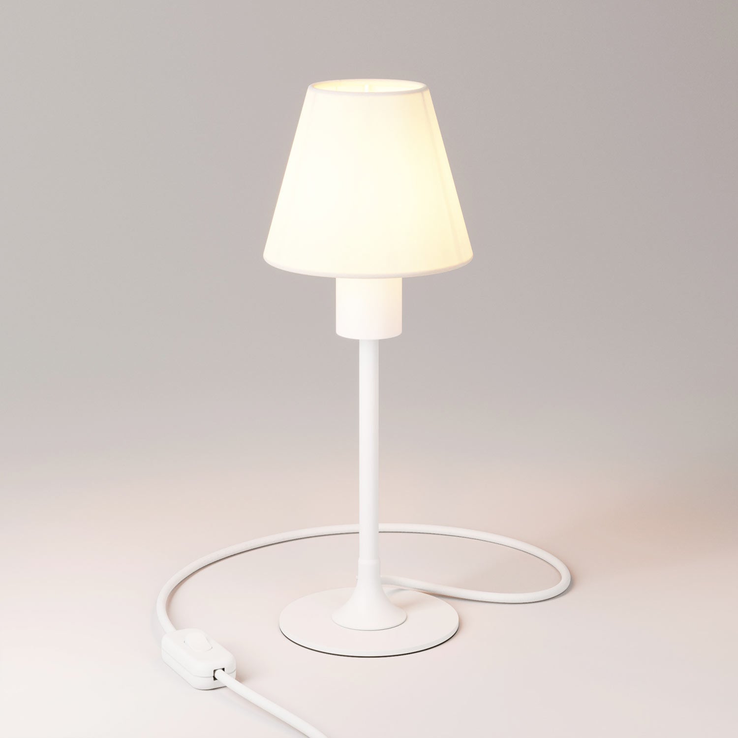 MAG-Y table lamp with canvas shade - Matt white