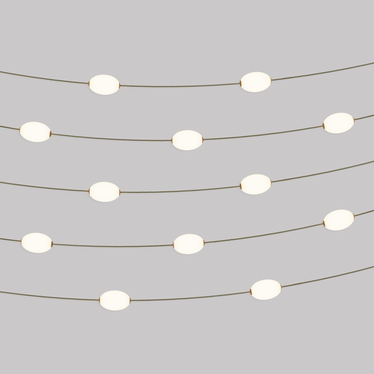 Outdoor 12-Light String Light for wet locations Olive Green, Power supply with US plug - Marina12